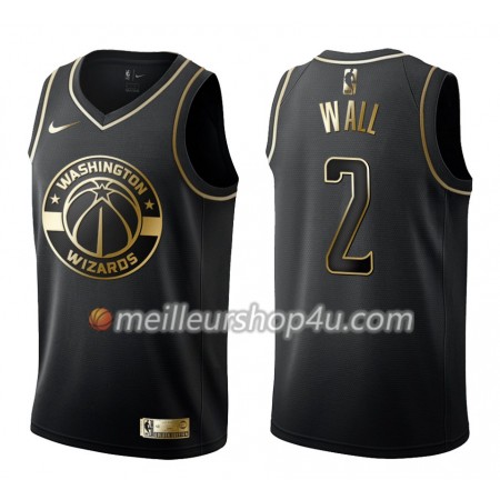 Maillot Basket Homme Washington Wizards John Wall 2 Nike Noir Gold Edition Swingman